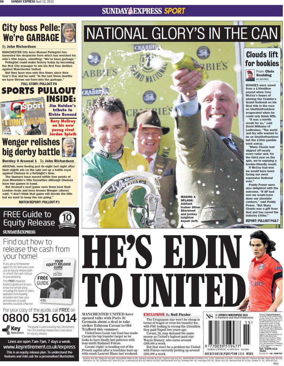 CCVuqnyW0AAMrzu Man United have opened talks with PSG striker Edinson Cavani [Sunday Express]