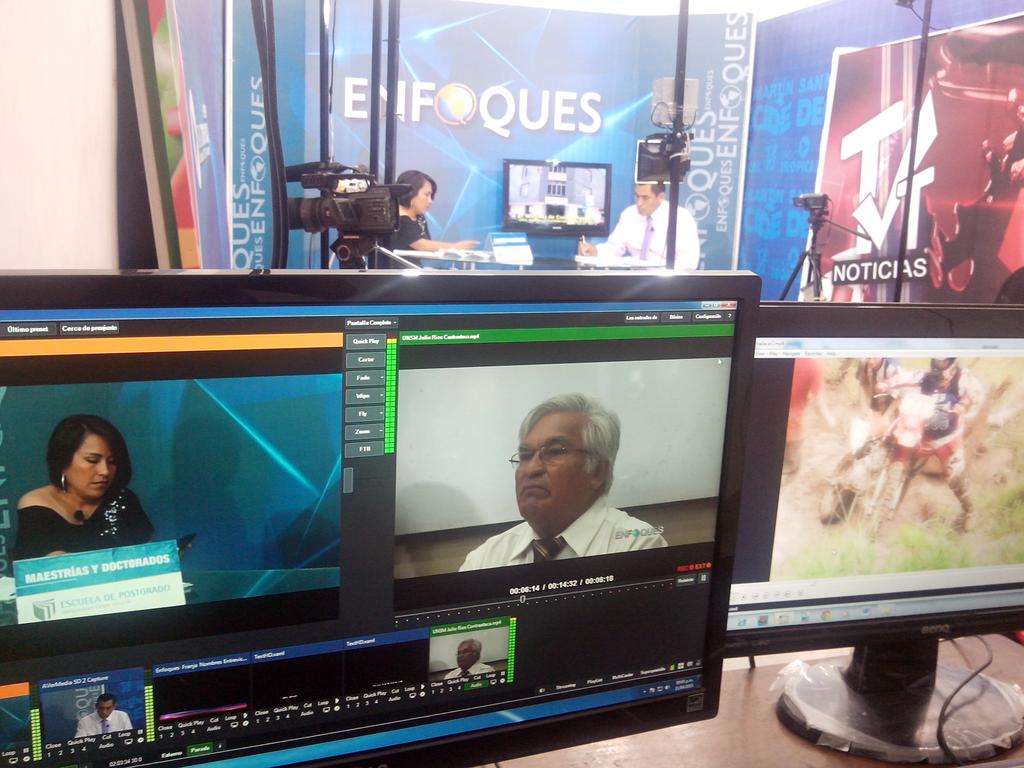 Hanstereo's tweet photo. @vMixHD transmitiendo desde Tarapoto - Peru el programa periodistico Enfoques con #vMix15PRO . http://t.co/Y495jELvmS