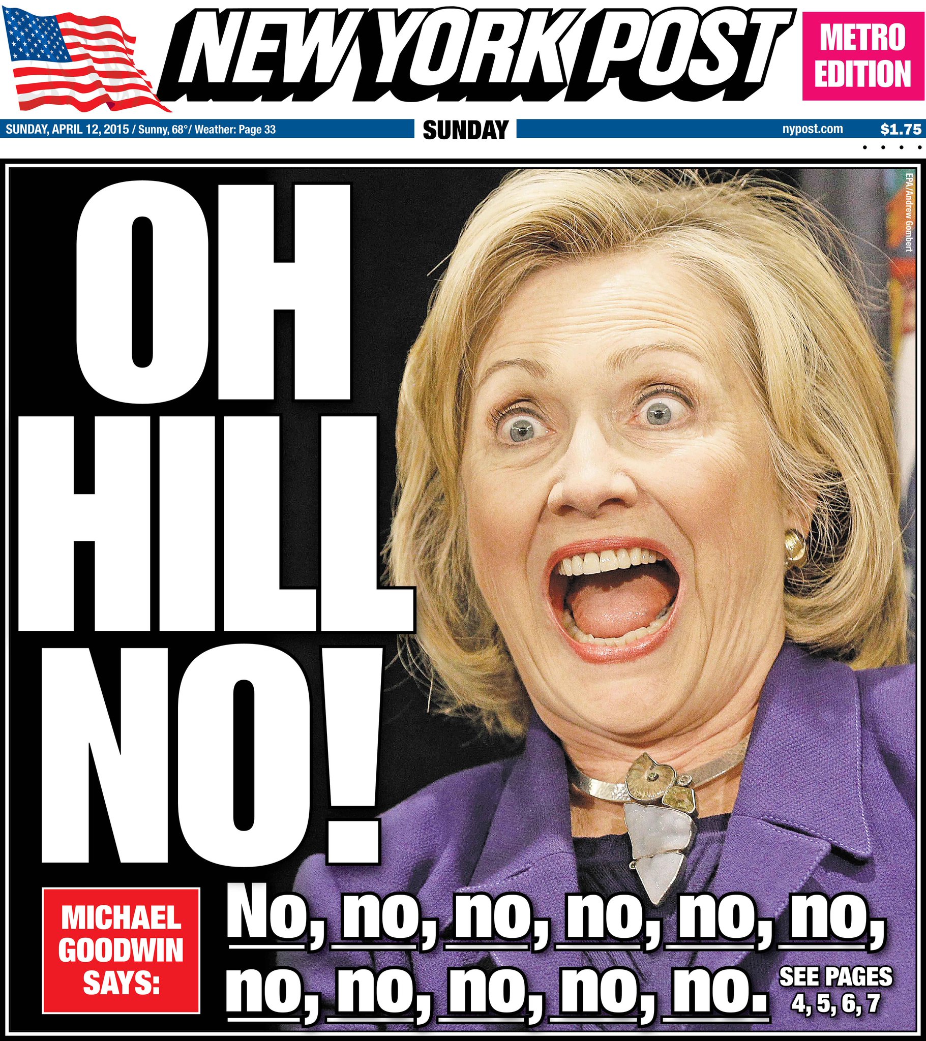 Image result for new york post front page today