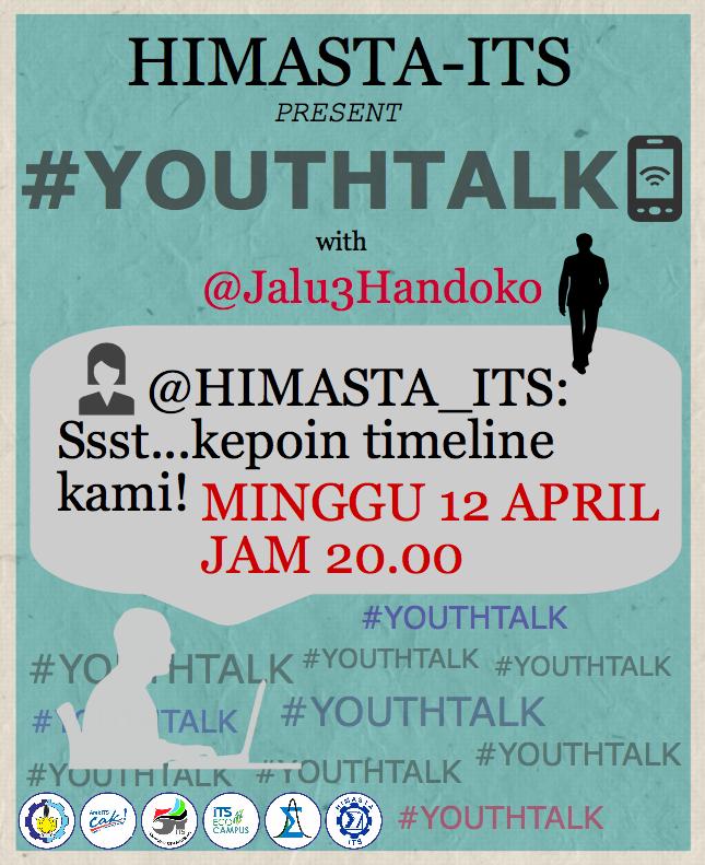 Mau tau gmn #YouthTalk nanti malam? Pantengin timeline kita nanti jam 20.00 :)