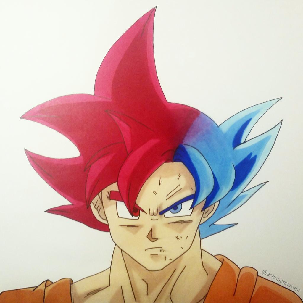 GLORYkage's tweet photo. Dope 🔥RT "@artisticanimex: My Super Saiyan God Goku piece :) http://t.co/6VvsKgzrDs"