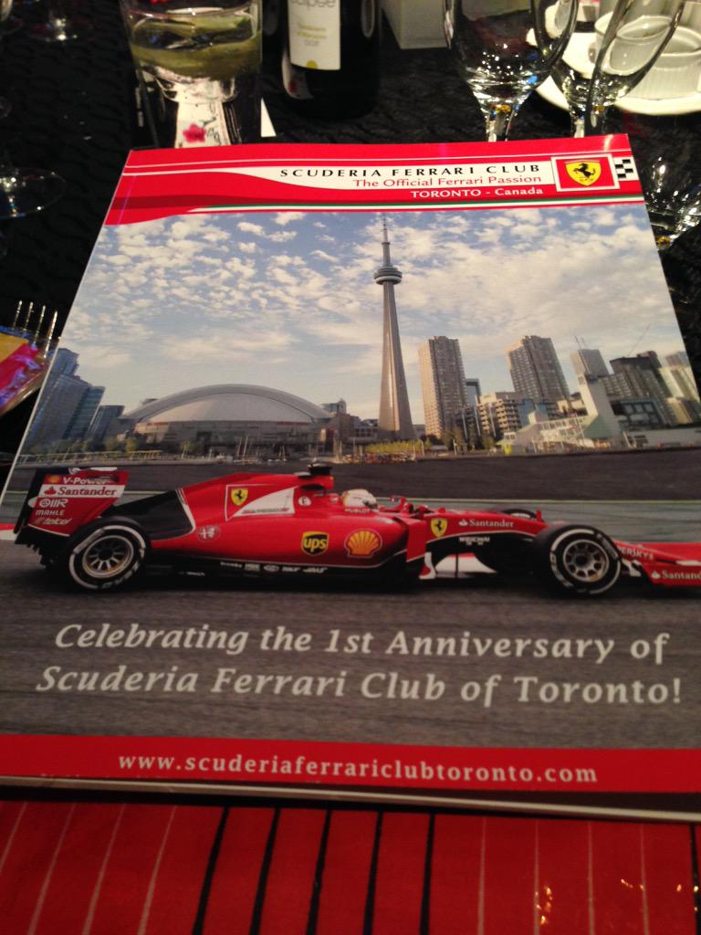 ciaoericaciao's tweet photo. Getting ready for the 2nd Annual Scuderia Ferrari Club Toronto...βΊοΈ
@ScuderiaFerrari @FerrariSPY #tifosi #SFMembers http://t.co/dfBapWFekU