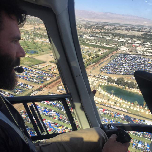 DanBilzerian's tweet photo. Coming in hot to Coachella flying this 2000hp helicopter http://t.co/it4etmGlr0