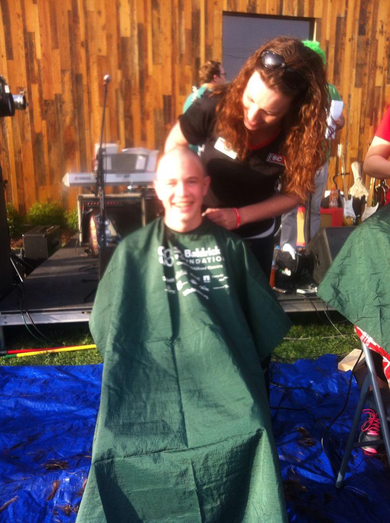 RB_RelayForLife's tweet photo. HE'S BALD! http://t.co/3TQoZwMeil