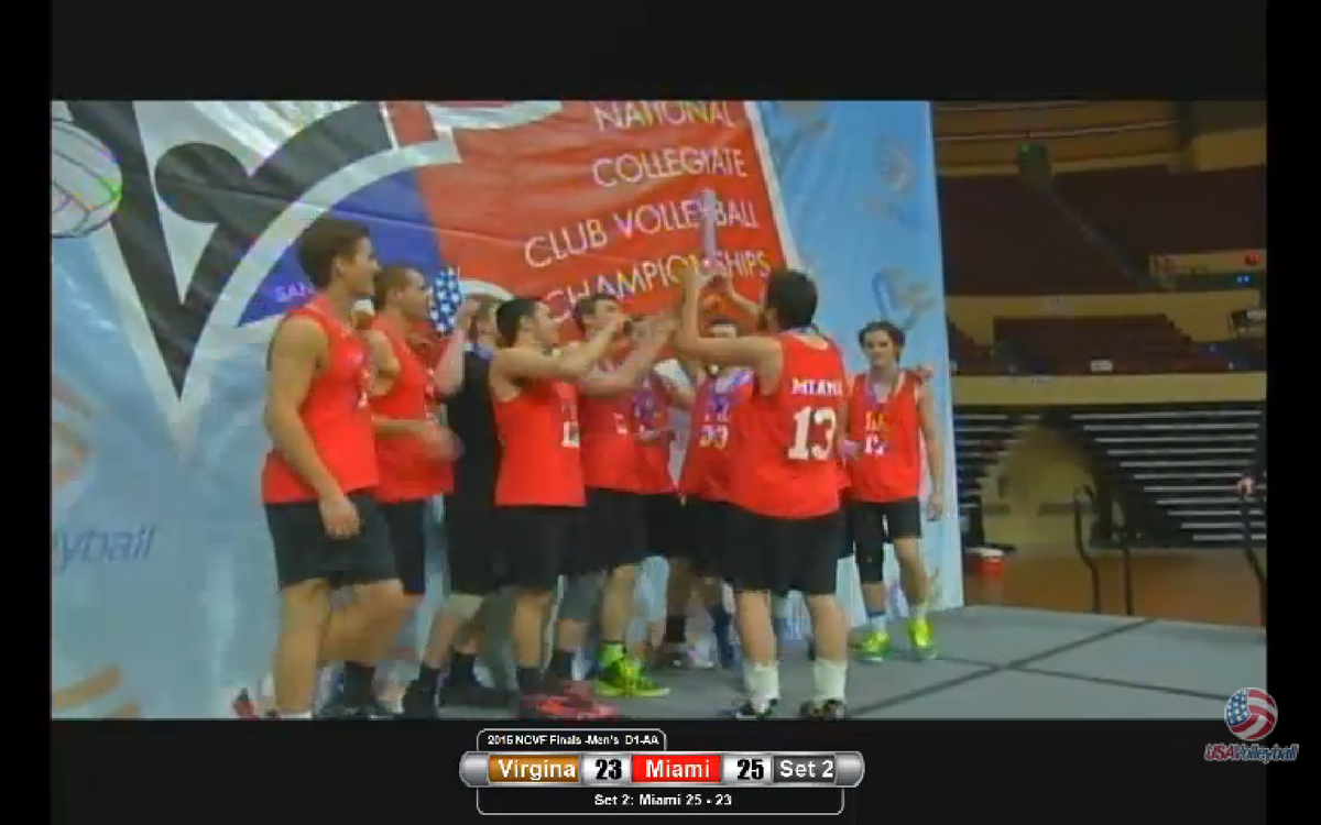 MiamiOH_VBall's tweet image. National Champion Captain presenting the trophy to his men #ServantLeadership #loveandhonor