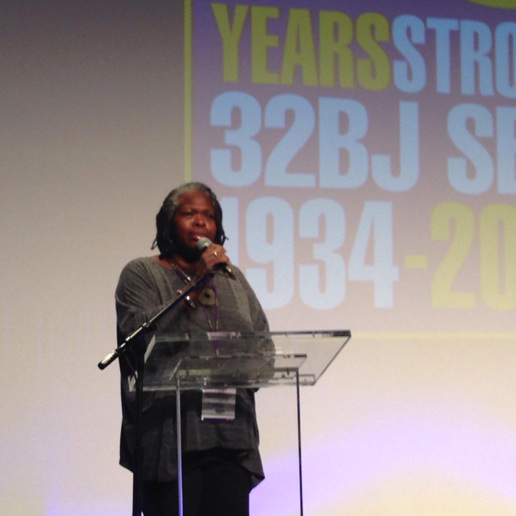 32BJSEIU's tweet photo. “Strength in numbers more powerful than a gun.” NY Security Member Leader &amp; Poet, Louise Nelson  #LUW2015 #solidarity http://t.co/0TqXyRQxde