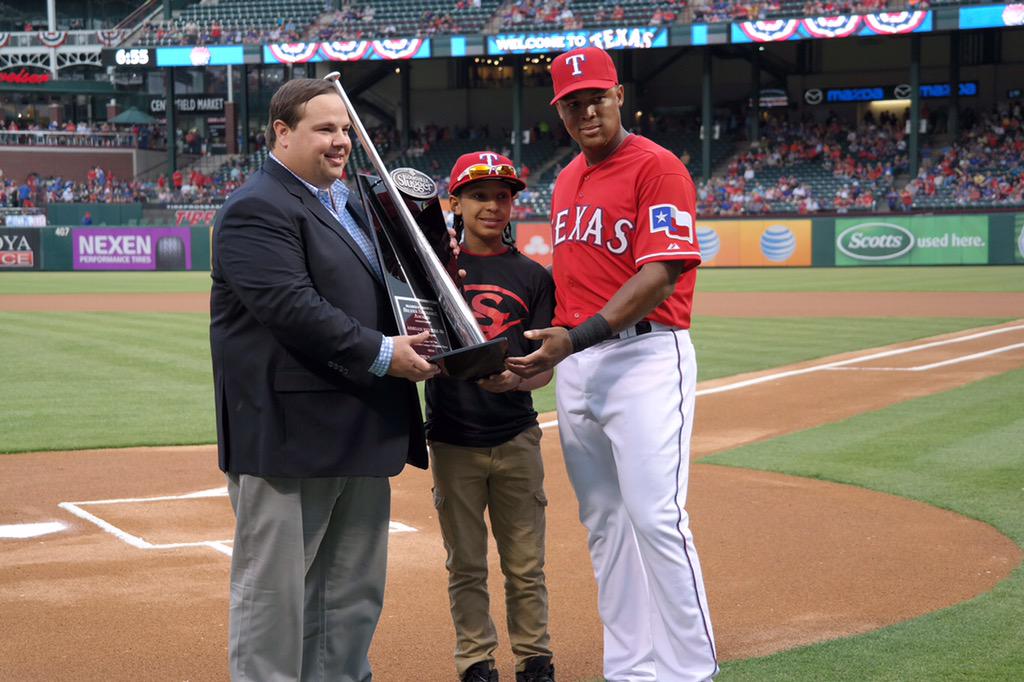 Rangers's tweet image. Well deserved honor for Adrian Beltre. #4thSilverSlugger