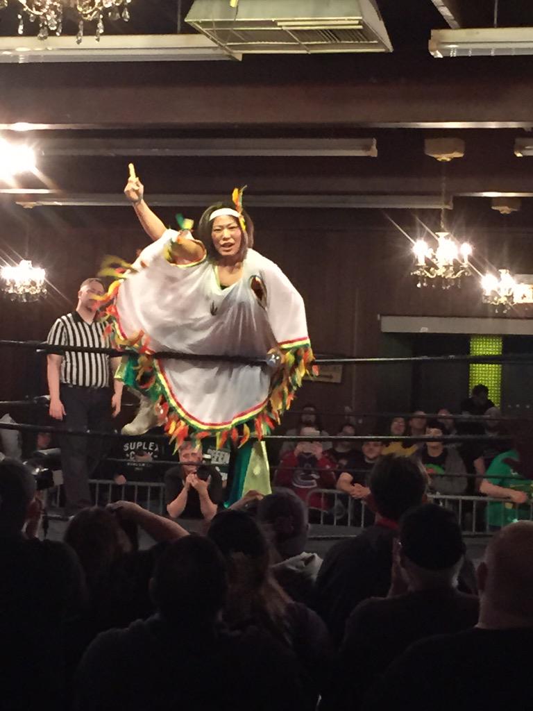 hiroyomatsumoto's tweet photo. ◯Mia Yim (片エビ固め)木村響子⚫️ ※パッケージパイルドライバー
#Shimmer73 #tomokafinal http://t.co/gkb01DfUN2