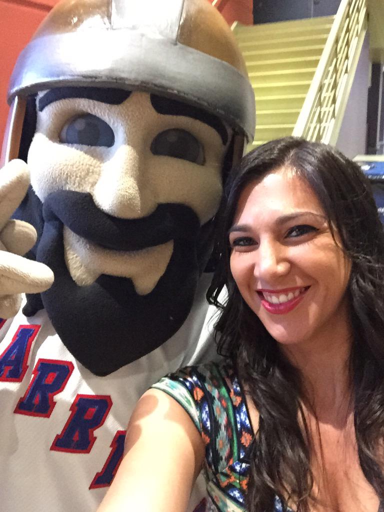 VanessaDeLaVina's tweet photo. Hanging out with @iam_Rowdy at the @GvlRoadWarriors fan appreciation night! #selfie #GoRoadWarriors http://t.co/sQQkWYeg7O