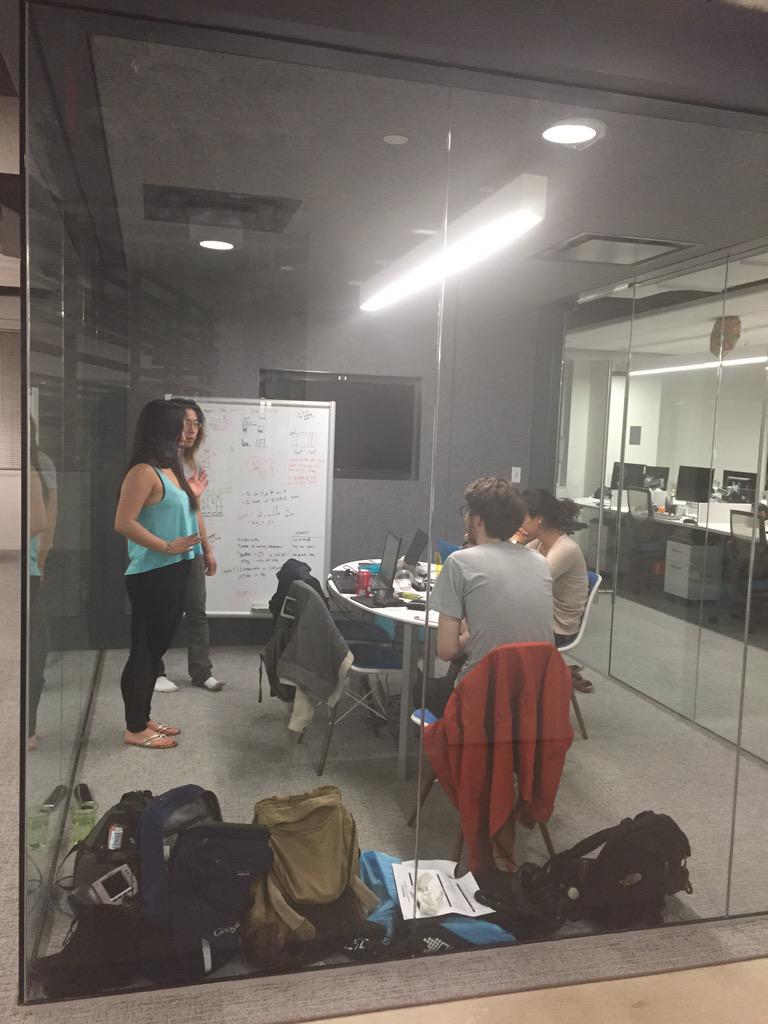 DCDataFest's tweet image. 11 PM on Day 2 and teams are still going strong #dedication #DCDataFest