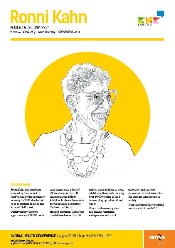 AMSAGHC's tweet image. Delighted to share one of our speakers for #GHC2015, Ronni Kahn Founder &amp;amp; CEO of @OzHarvest; a truly wonderful group!