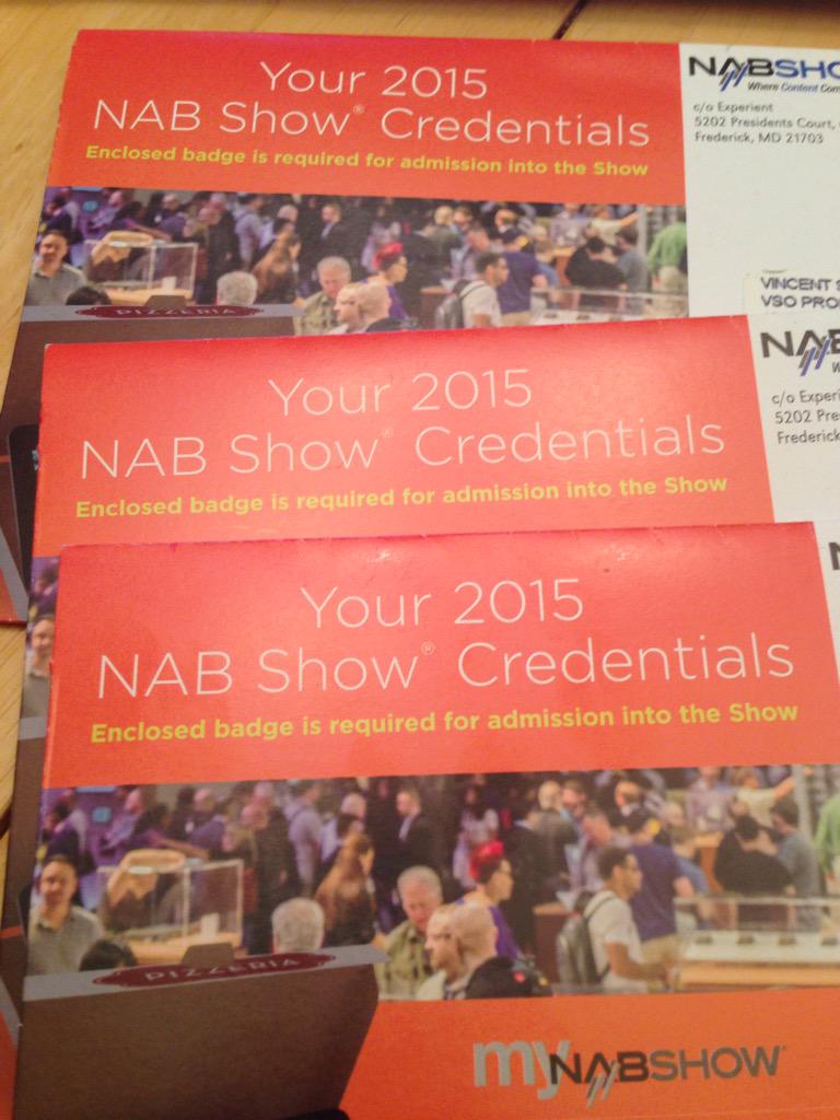 VSOProductions's tweet image. Got our #NAB2015 show credentials together and getting ready to head to Vegas. @NABShow here we come.