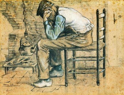 Peasant Sitting by the Fireplace (Worn Out)
Vincent van Gogh, 1881
Shared bit.ly/18GCSaj