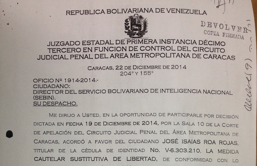 RunRunesWeb's tweet photo. Tras medio año preso y boleta de excarcelación, José Roa, sigue preso - http://t.co/KR1UUZ5DsV http://t.co/4InLESdnUG