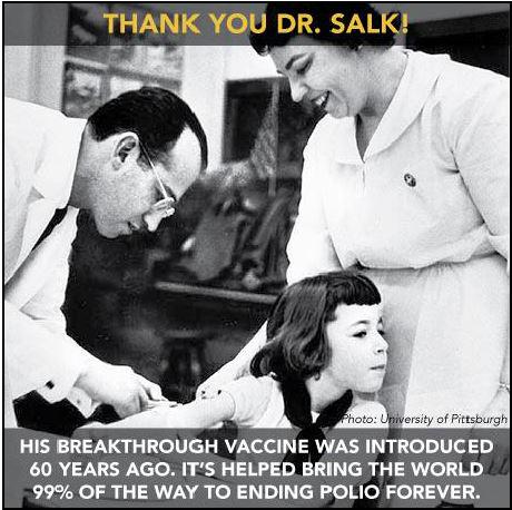 RESULTS_AU's tweet image. Today we celebrate 60 yrs since 1st polio vaccine trials. Dr Salk never patented his vaccine  #endpolio #vaccineswork