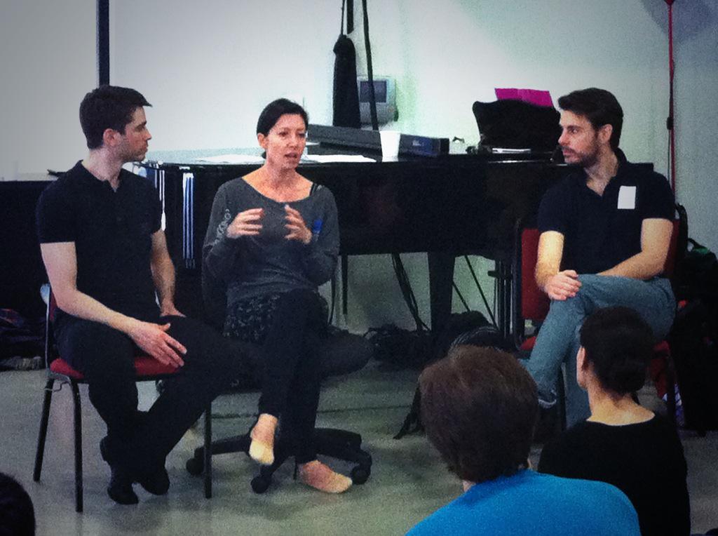 tracynto's tweet photo. Q&amp;A time with #RicardoCervera &amp; @maragaleazzi. We are all ears... @londonamballet #LABEI http://t.co/9i3LFEImXw