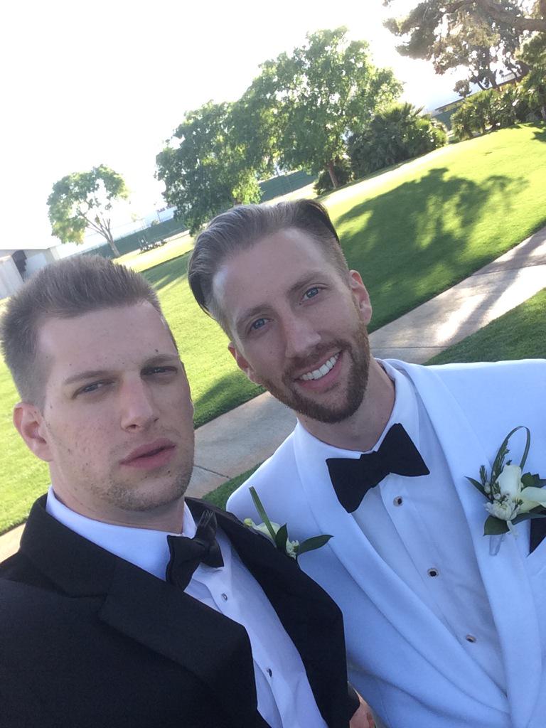 Best man status!