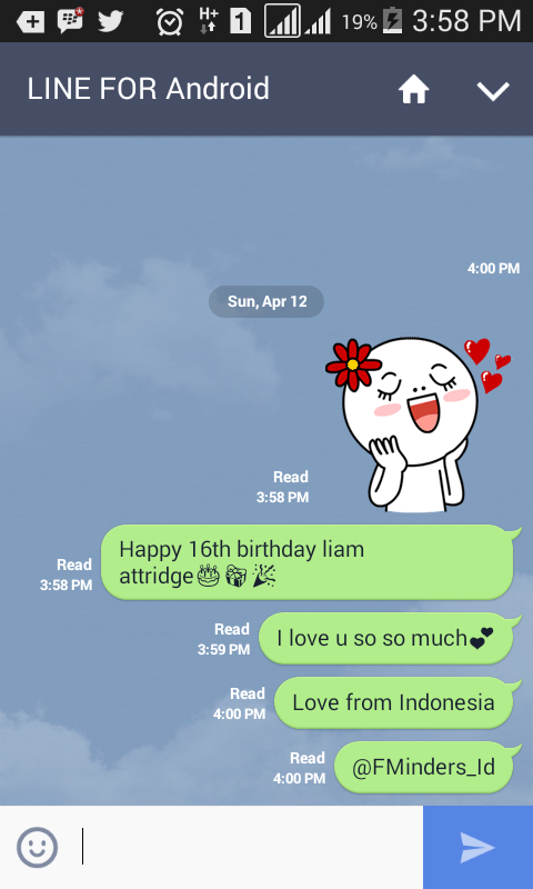 Happy 16th Birthday love you so much. love from indonesia 