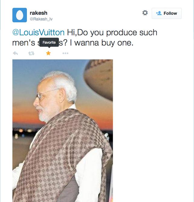 DrJwalaG's tweet image. Post #Modisuit ppl R after his Shawl ! @sagarikaghose Can u behave like a human ever? #modiinfrance #LouisVuitton