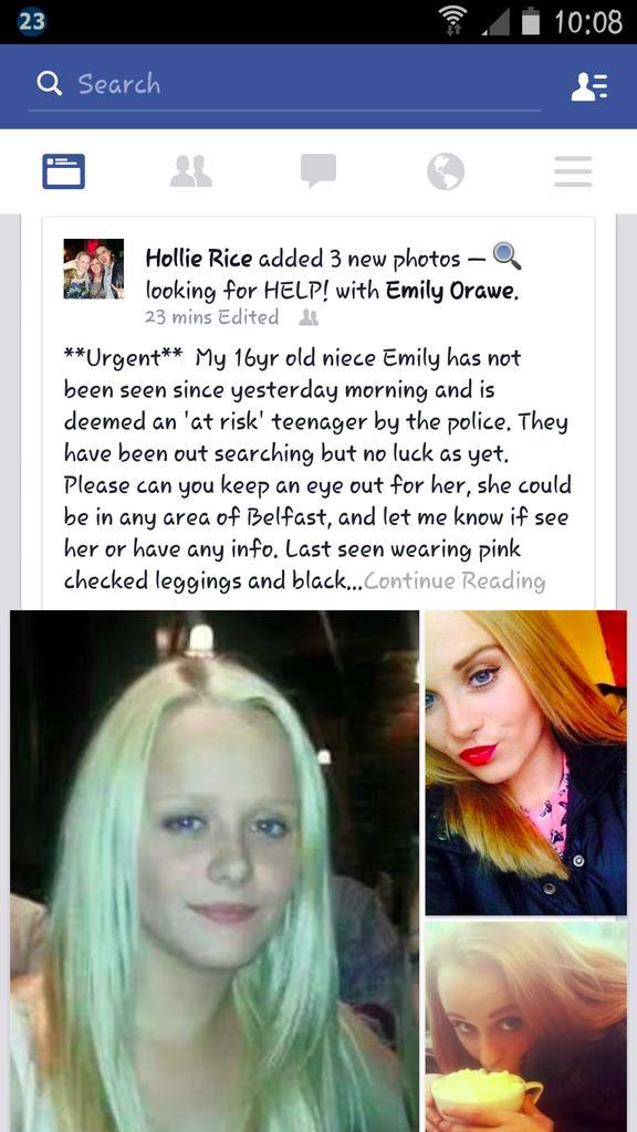 patramsey_'s tweet photo. Please RT.
Our daughter is reported missing. Police have been searching for 12hrs.Have you seen her? Let us know http://t.co/aEeg2r99wr