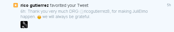 JuliElmoves's tweet photo. Direek rico favorited! ☺☺ we miss them drg! 😭 http://t.co/HudZ06xvW2