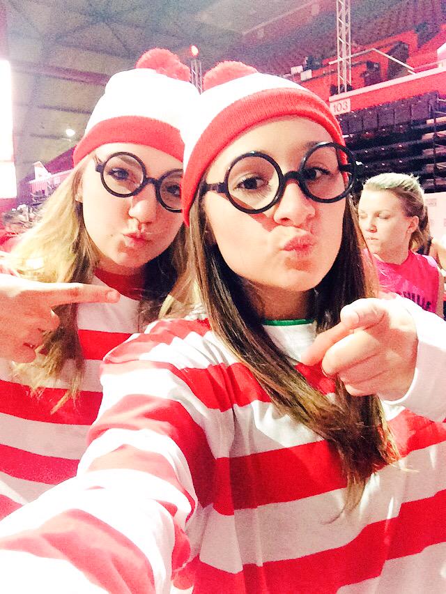 RutgersU's tweet photo. WALDO'S ARE NOT HIDDEN! THEY ARE EVERYWHERE .. Safe to say we've officially lost it #dancingwaldos #RUDM2015 #hour18 http://t.co/XsV2lzDuKH