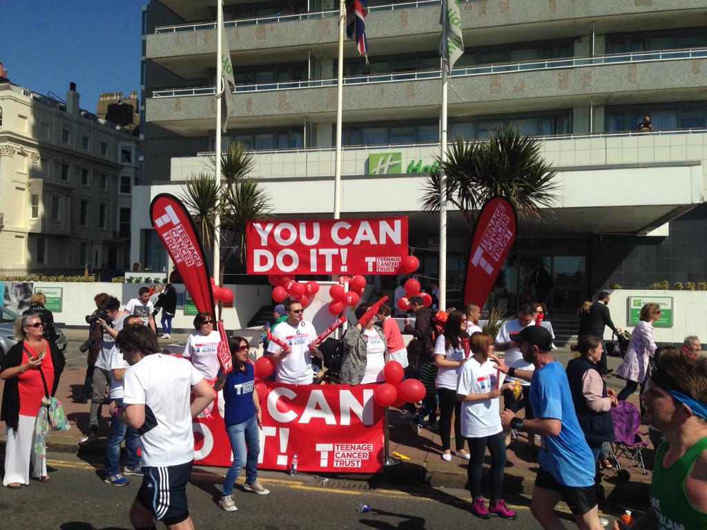 Great support by then#teenagecancertrust team at this years Brighton marathon