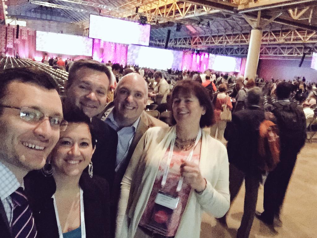 DerekInteract's tweet image. Some of Team Ellucian Elevate enjoying the calm before the SURPRISE guest!! #elive15