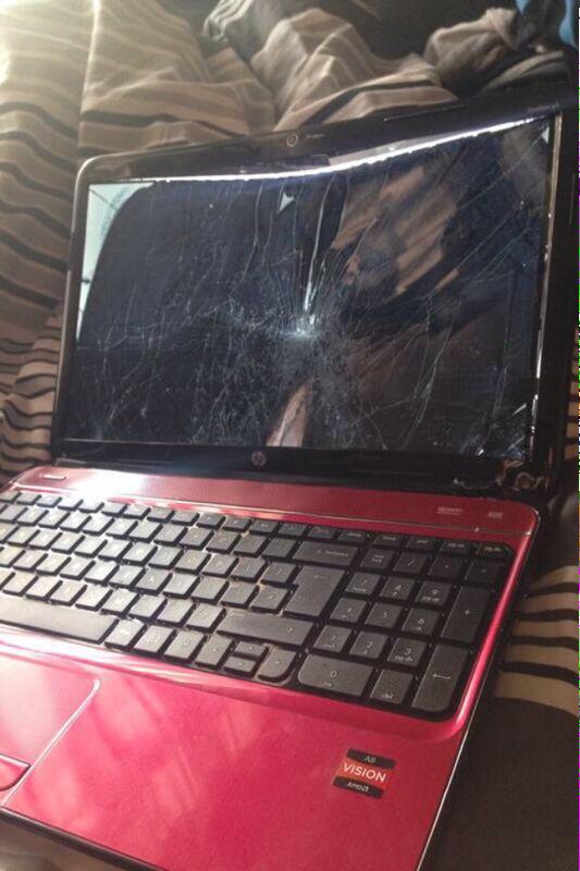 BROKE HIS LAPTOP WHILE WATCHING PORN HUB