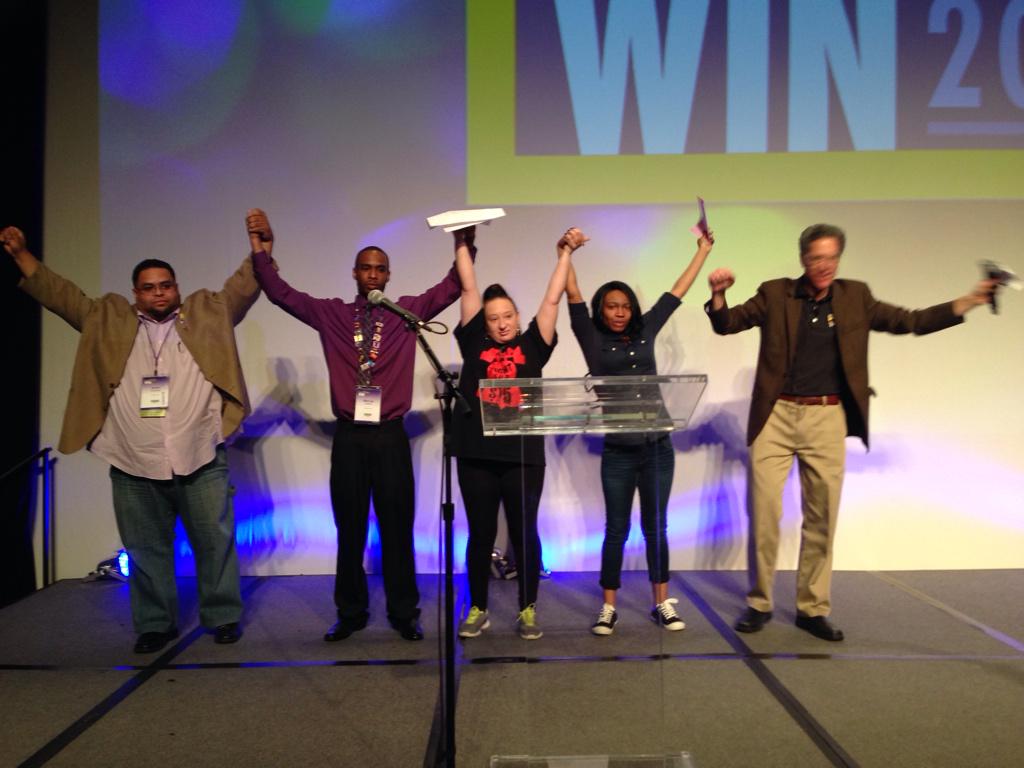 32BJSEIU's tweet photo. From #RespectSecurity to #PovertyDoesntFly to #FightFor15, our struggles are all connected. #LUW2015 http://t.co/St8k7wZuC0