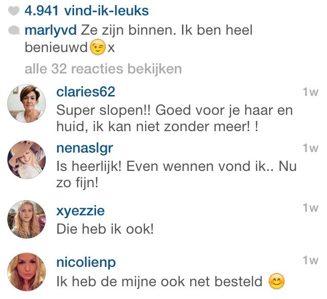 En ook blij met al jullie lieve en leuke reacties op Marly's post! #love SatinSleepers.nl