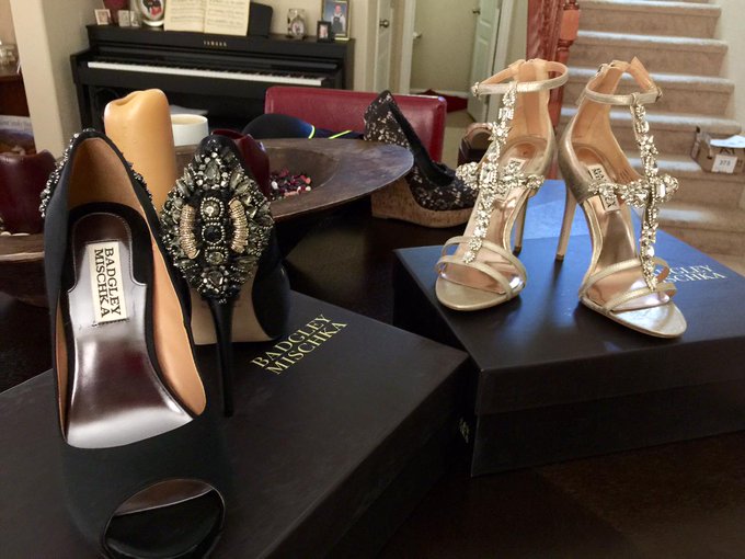 Thank you to Bob  for these 2 gorgeous pair of Badgley Mischka high heels for my birthday gifts from