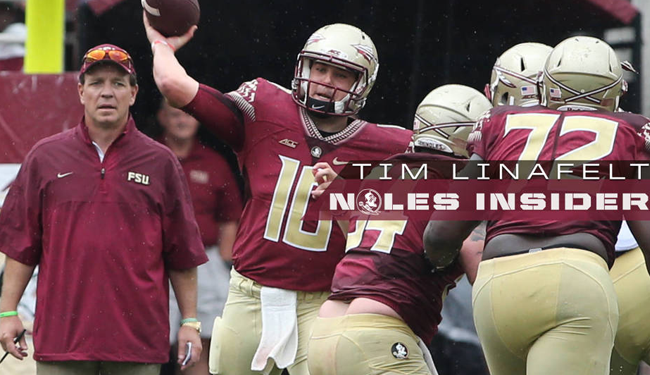 Seminoles's tweet photo. .@Tim_Linafelt: @FSU_Football Sean Maguire reflects on Saturday's #NolesSpringGame. http://t.co/16H8kUBB29 http://t.co/tf2Xiz7N7O