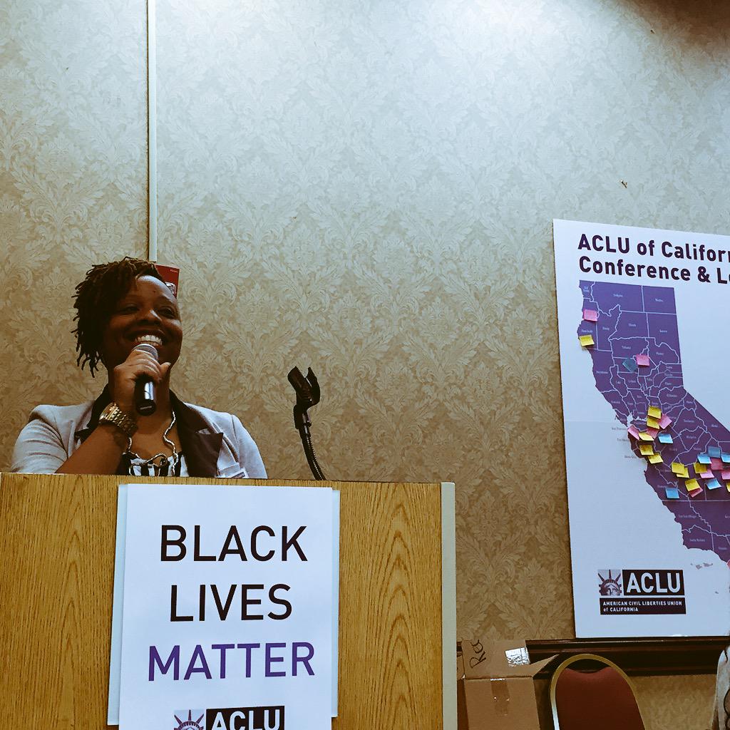 ACLU_NorCal's tweet image. Opening keynote by Patrisse Cullors @osope at #ACLUcon #BlackLivesMatter