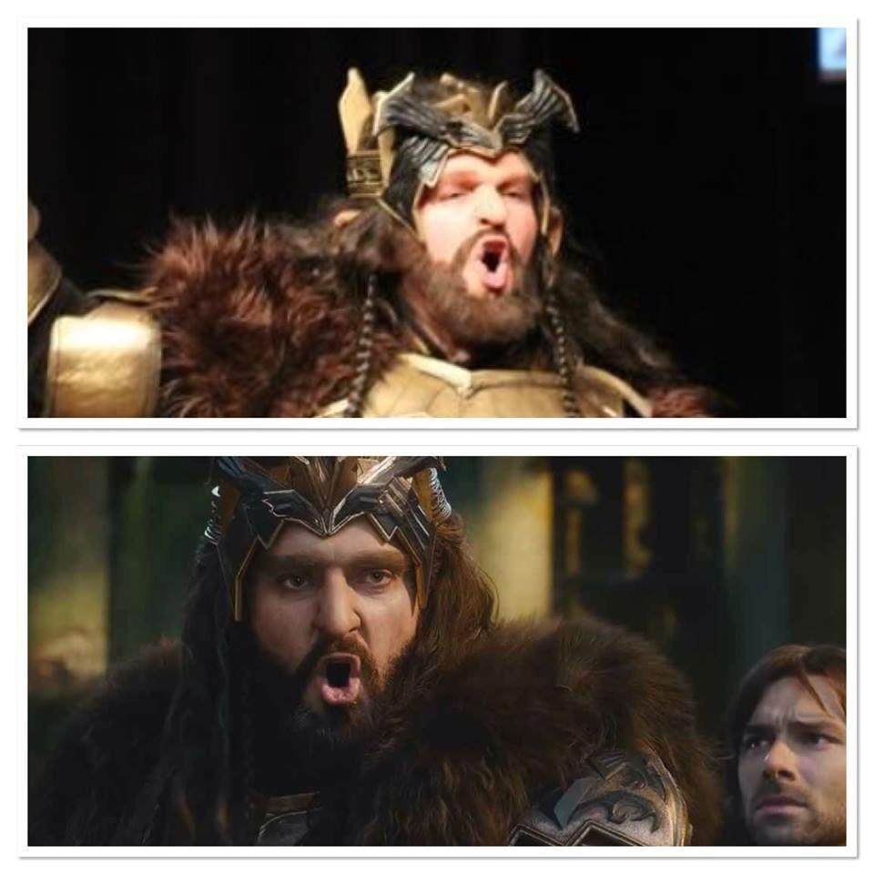 mariawindt's tweet photo. @RCArmitage @JanetteJolman Janette cosplaying Thorin on #Hobbitcon2015 she won for best costume. #Hobbit http://t.co/zfp8On4WAr