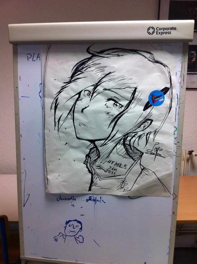 html5gamejam's tweet image. Fan Art pendant la #html5gj2015 ! Du talent à revendre !