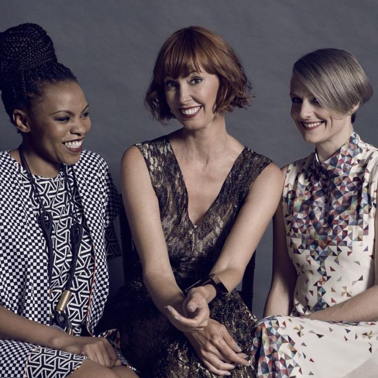 safashionweek's tweet photo. #SAFW #frow fav's @bettybecker @Lampost3 &amp; @Zoddies in @cliverundle @BlackCoffeeZA @itsawakeworld in @sundaytimesFW http://t.co/6GVy6utA7d