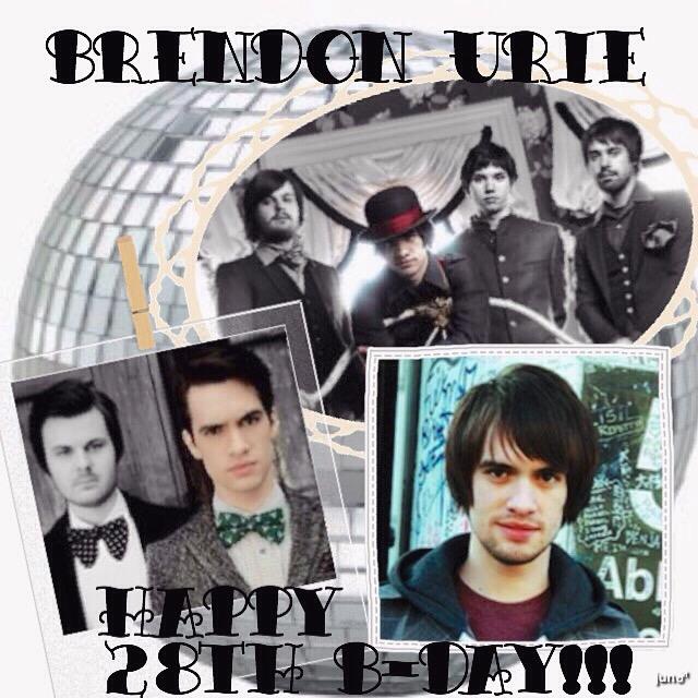 Brendon Urie 

( V, G & KB ... of Panic! at The Disco )

Happy 28th Birthday!!!

12 Apr 1987 
