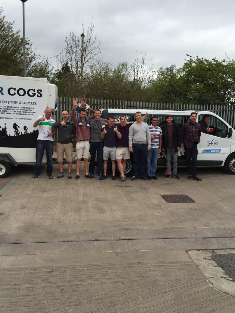 Here we go team Cogs 😇😇😇 lands end to john'o grouts justgiving.com/toptwotail <a href="/PiedPiperAppeal/">Pied Piper Appeal</a> @sfccatering <a href="/QuickbarLtd/">Quickbar</a>