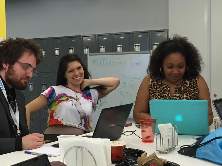 fraukolos's tweet image. Dressed to win the #DCDataFest