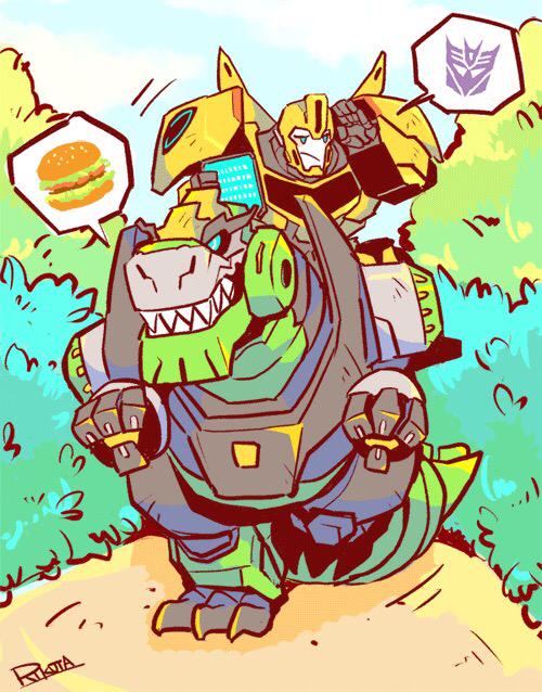 りくた グリムビー可愛いよ可愛い いつかビーがグリムロックにライドオンする日は来るかな Http T Co Qznzgbuhiw