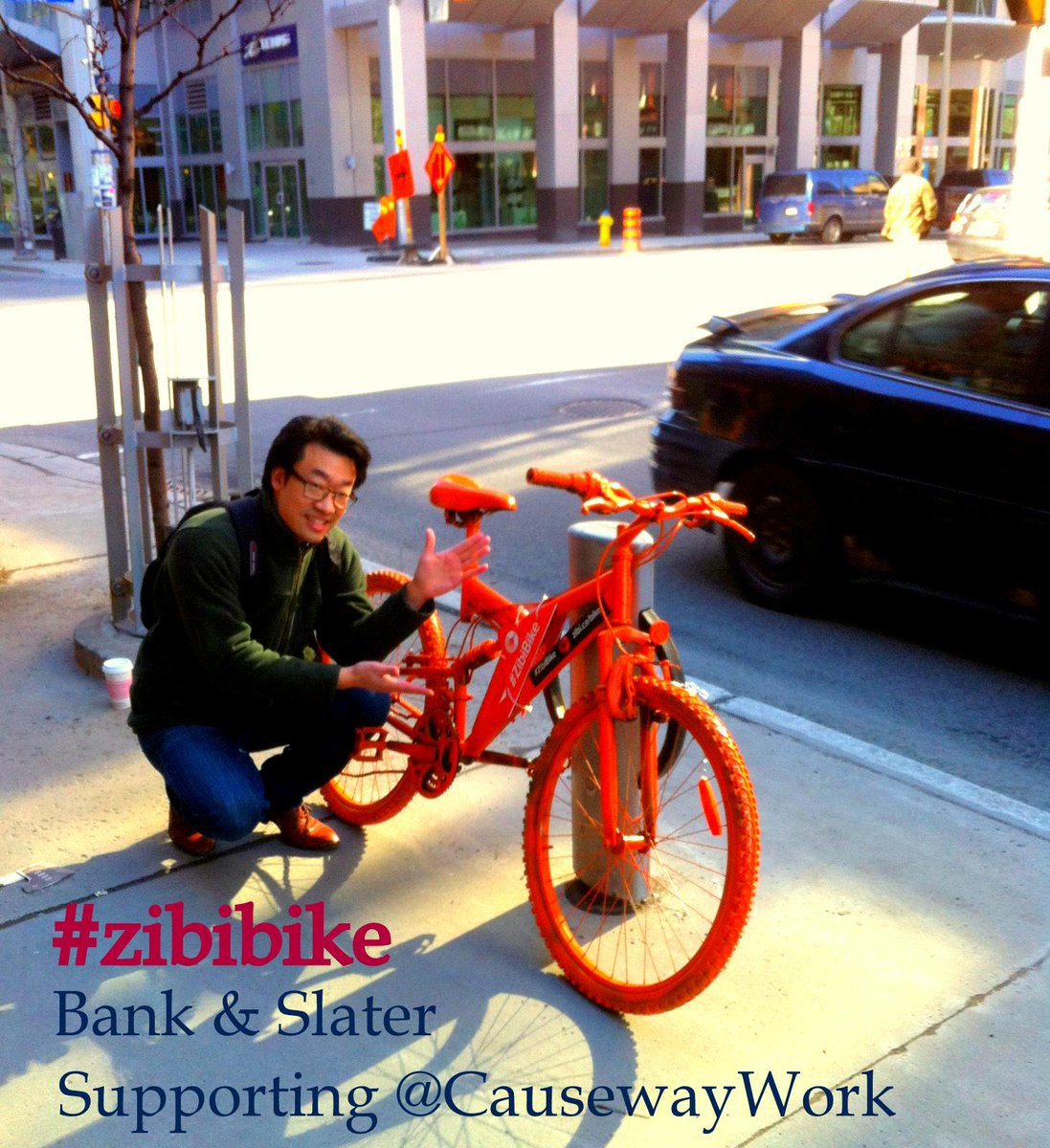 AlbertWong13's tweet photo. #Ottawa post selfie w/a #zibibike & @Windmill_Green donates $1 to @CausewayWork Empower ppl w/ disabilities find work http://t.co/CRoJP0s3Wt