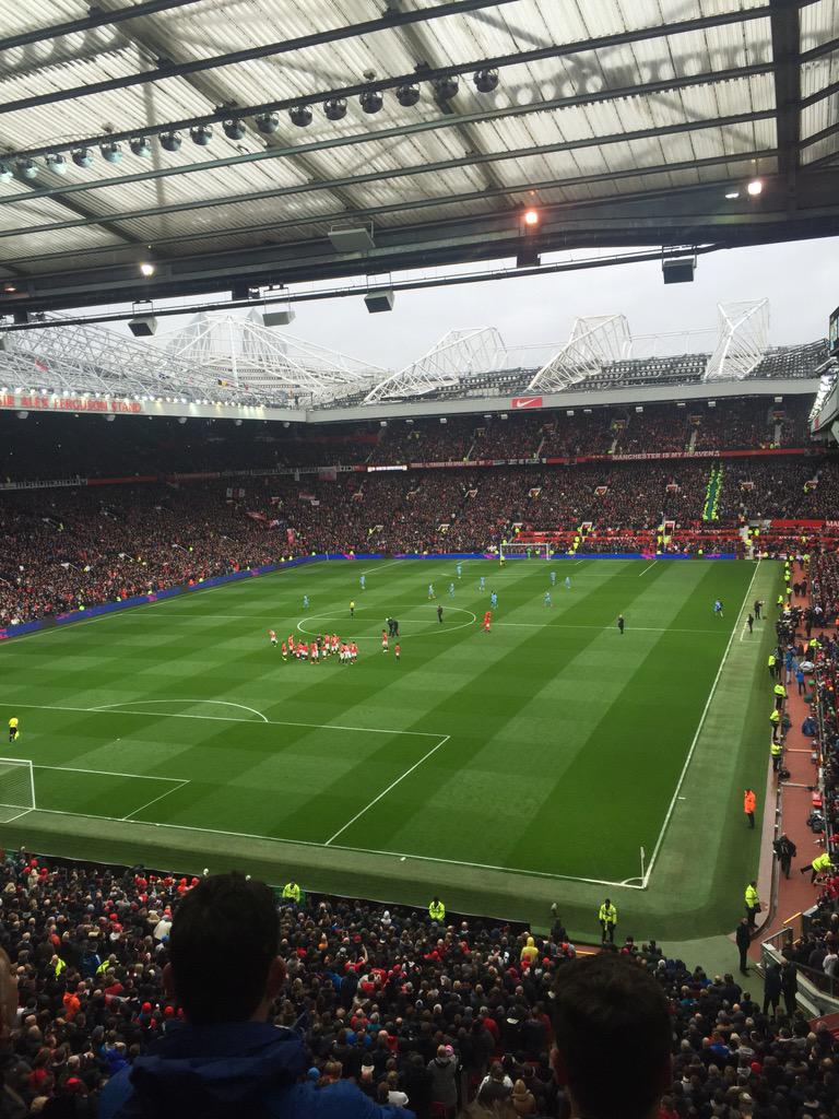 Ultramaniatics's tweet photo. Old Trafford today 
Manchester derby http://t.co/r9ySxsy10A