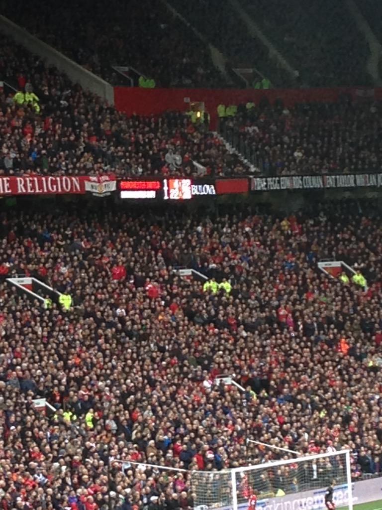Ultramaniatics's tweet photo. Old Trafford today 
Manchester derby http://t.co/r9ySxsy10A