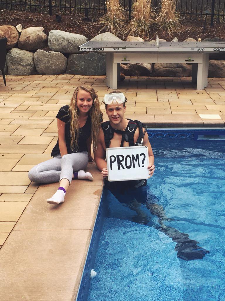 IsabelHall25's tweet photo. Found my prom date at the bottom of the pool☺️💞 http://t.co/Ur1WC07qln