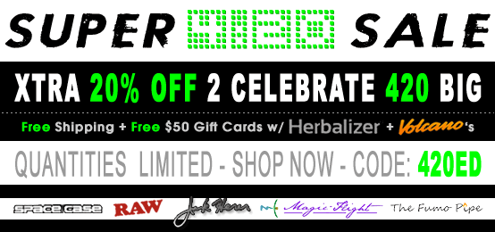 Happy 420 w/XTRA 20% OFF 1pct.it/420-ED (exp4/21) #RollingPapers +#GlassPipes +#Vaporizers