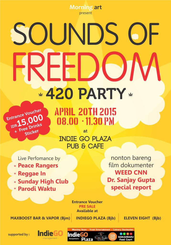 Happy 420 everyone! Let's dance and get sweat with us tonight! #420day