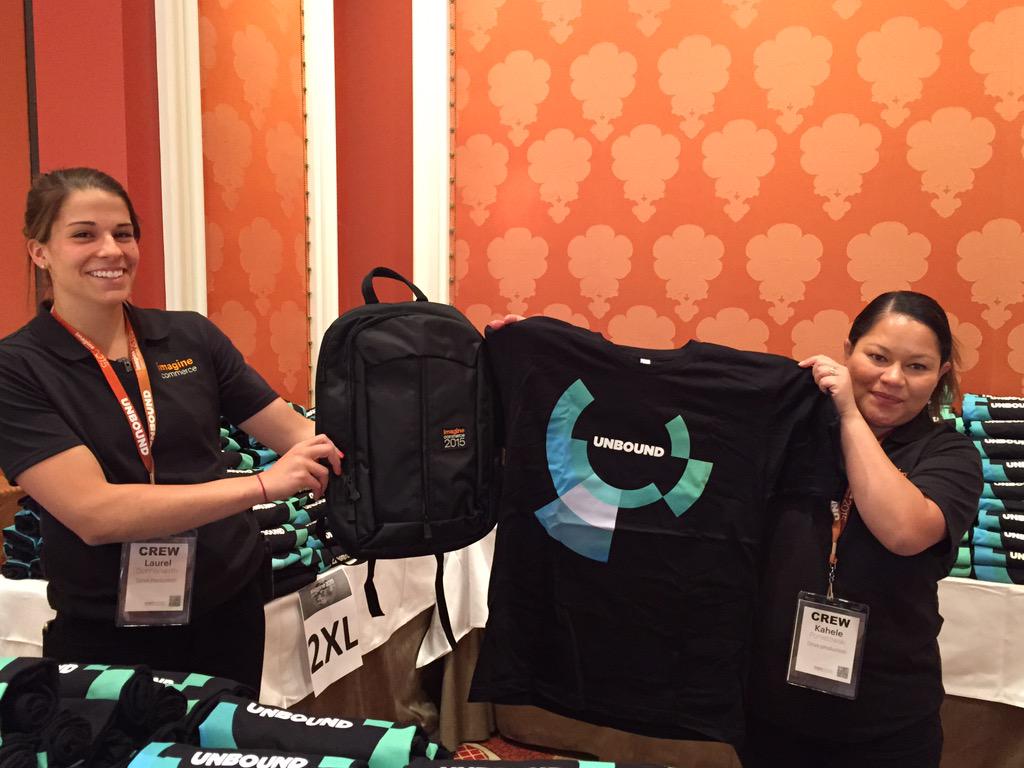 DCKAP: Thank you @magento @benmarks @MagentoKeren  the new #ImagineCommerce bag and #magentoimagine t-shirt is awesome http://t.co/TqLpcsQZ6o