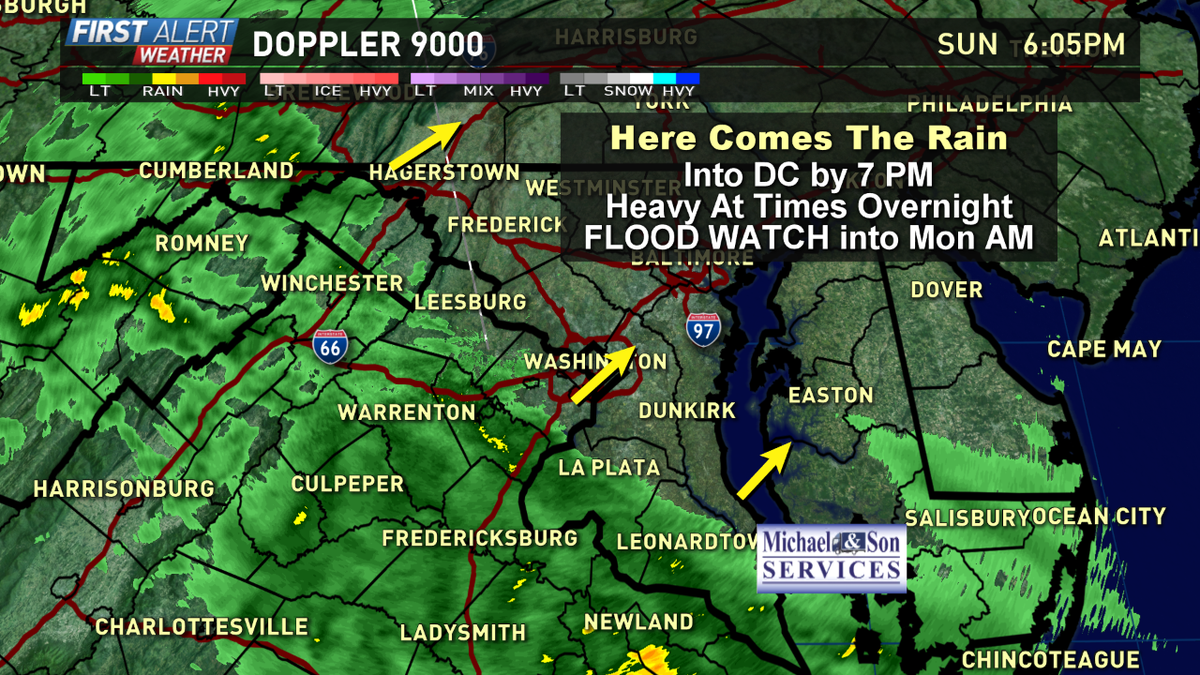 hbwx's tweet photo. Hey DC! Here comes the rain..... @wusa9 @TenaciousTopper @capitalweather http://t.co/TOJtnPzQ24
