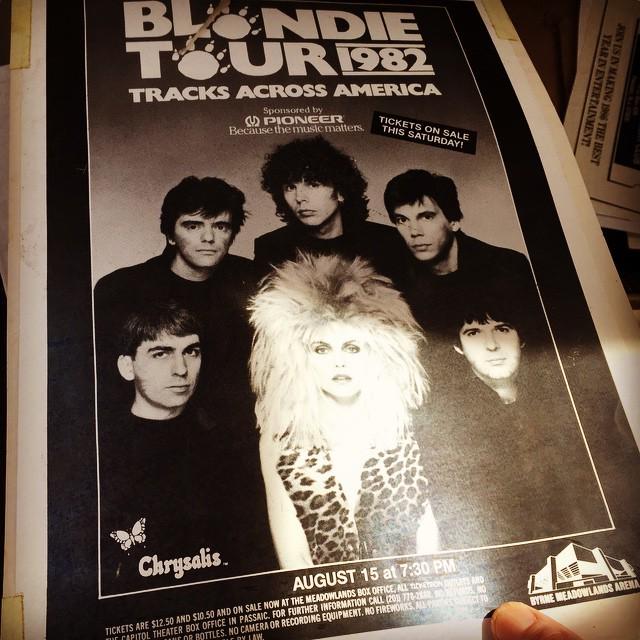 #blondie tour poster from #1982 #rockandroll